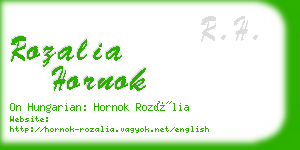 rozalia hornok business card